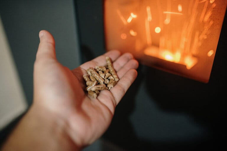 Wood pellet fire